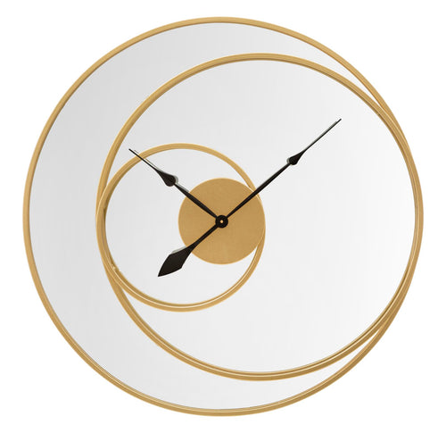 Dekospiegel Clock Gold