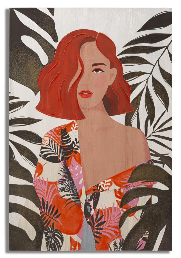 Leinwandbild Lady Jungle A Mehrfarben, 80 x 120 cm