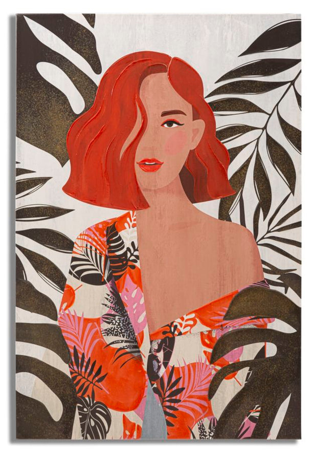 Leinwandbild Lady Jungle A Mehrfarben, 80 x 120 cm