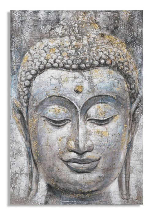 Leinwandbild Face Buddha Light A Mehrfarben, 80 x 120 cm