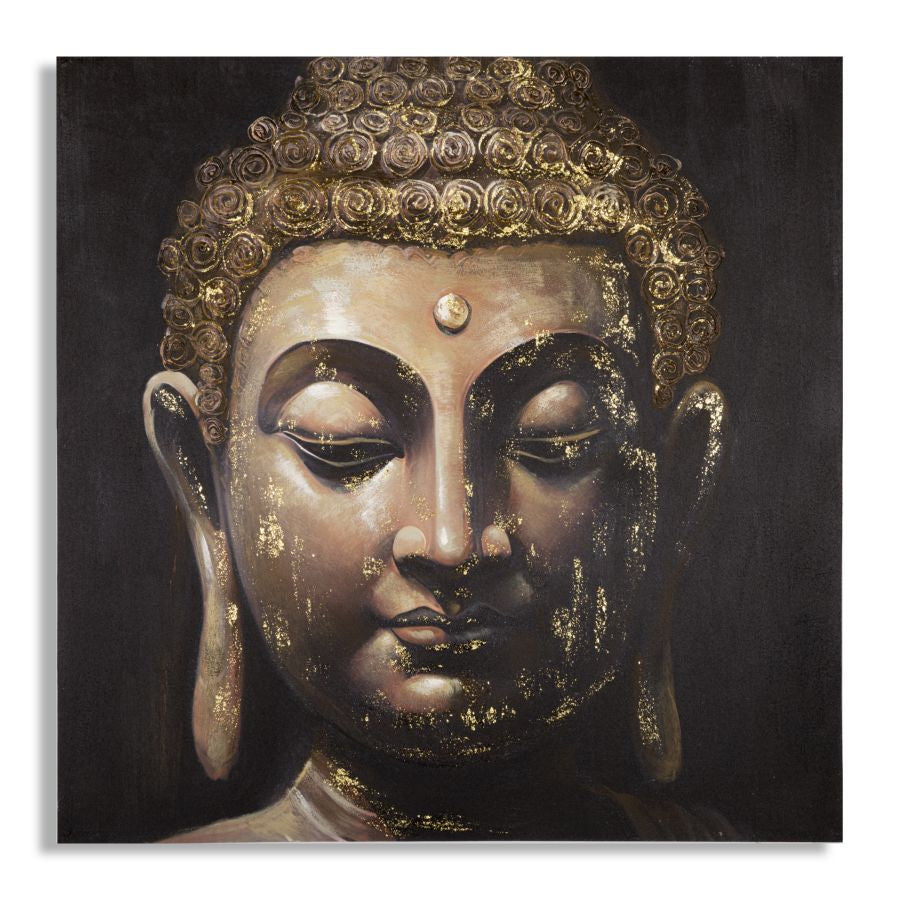 Leinwandbild Buddha B Mehrfarben, 100 x 100 cm