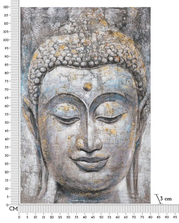 Leinwandbild Face Buddha Light A Mehrfarben, 80 x 120 cm (5)