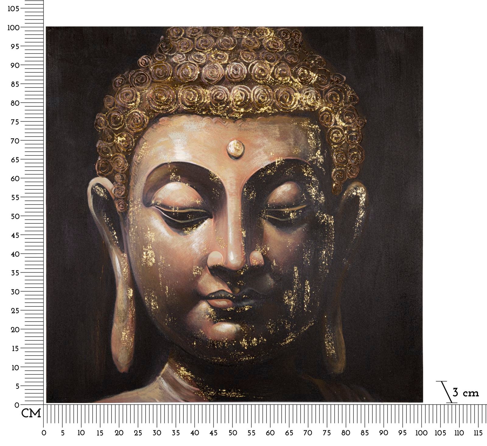 Leinwandbild Buddha B Mehrfarben, 100 x 100 cm (5)