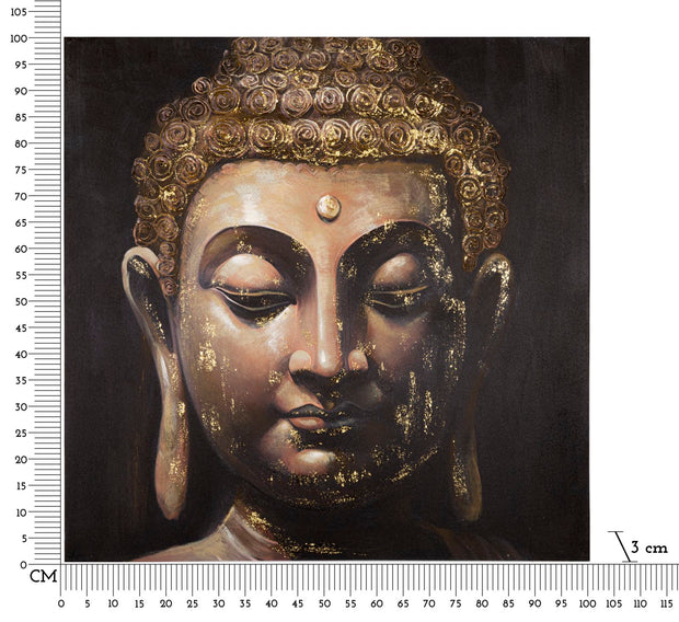 Leinwandbild Buddha B Mehrfarben, 100 x 100 cm (5)