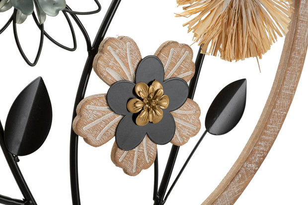 Wanddekoration Flowers Glam Braun (2)