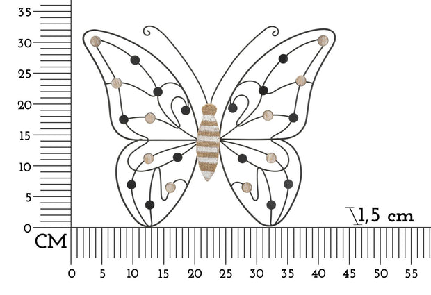 Wanddekoration Butterfly Braun (5)