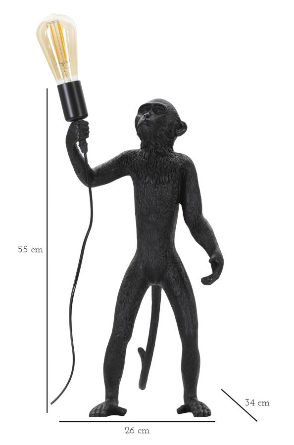 Tischlampe Monkey Schwarz (7)