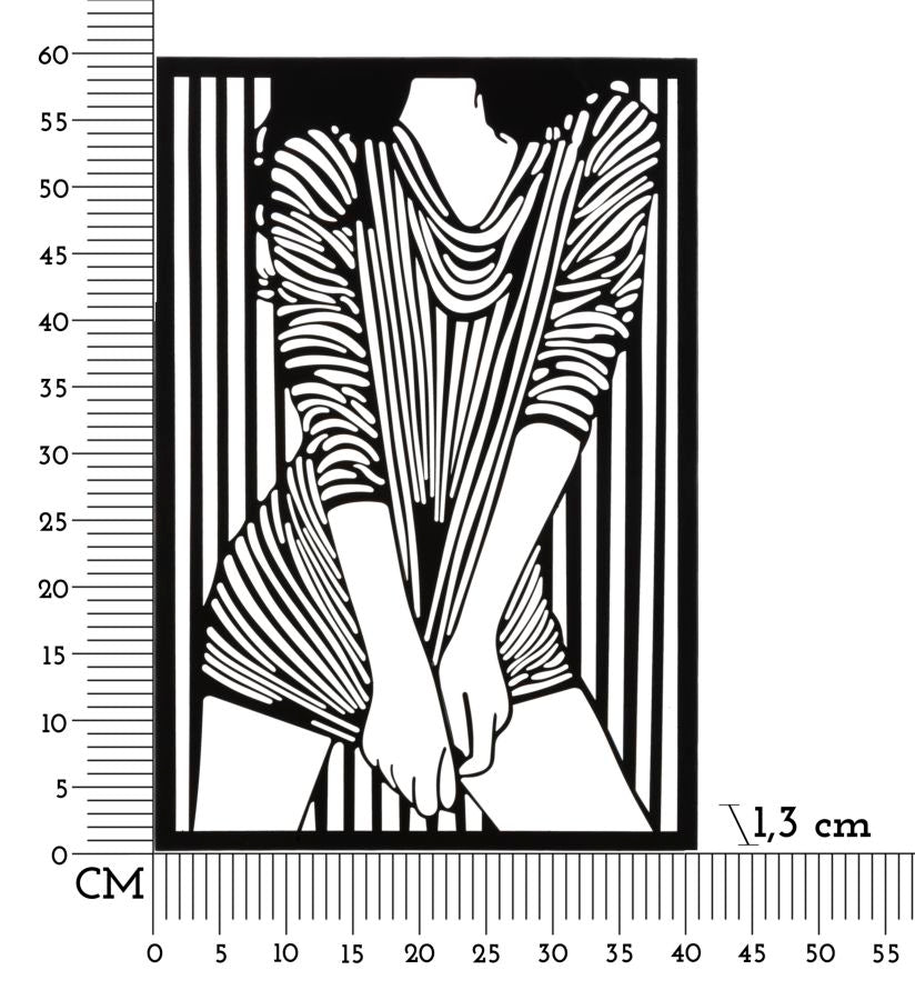 Wanddekoration Fashionable Schwarz (5)