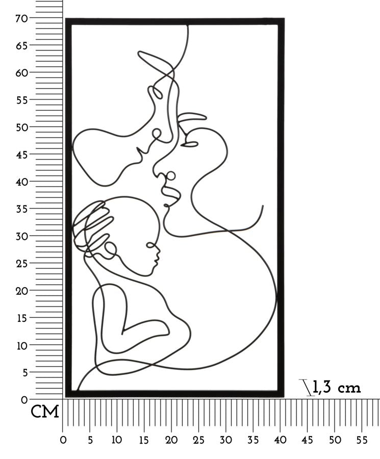 Wanddekoration Family Schwarz (5)