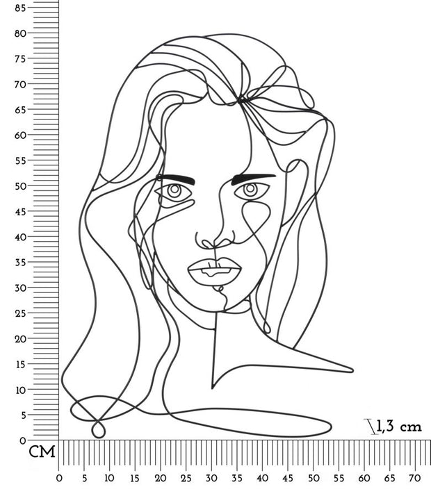 Wanddekoration Face Schwarz (5)