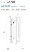 Wandleuchte Organic W0186D Chrom (2)