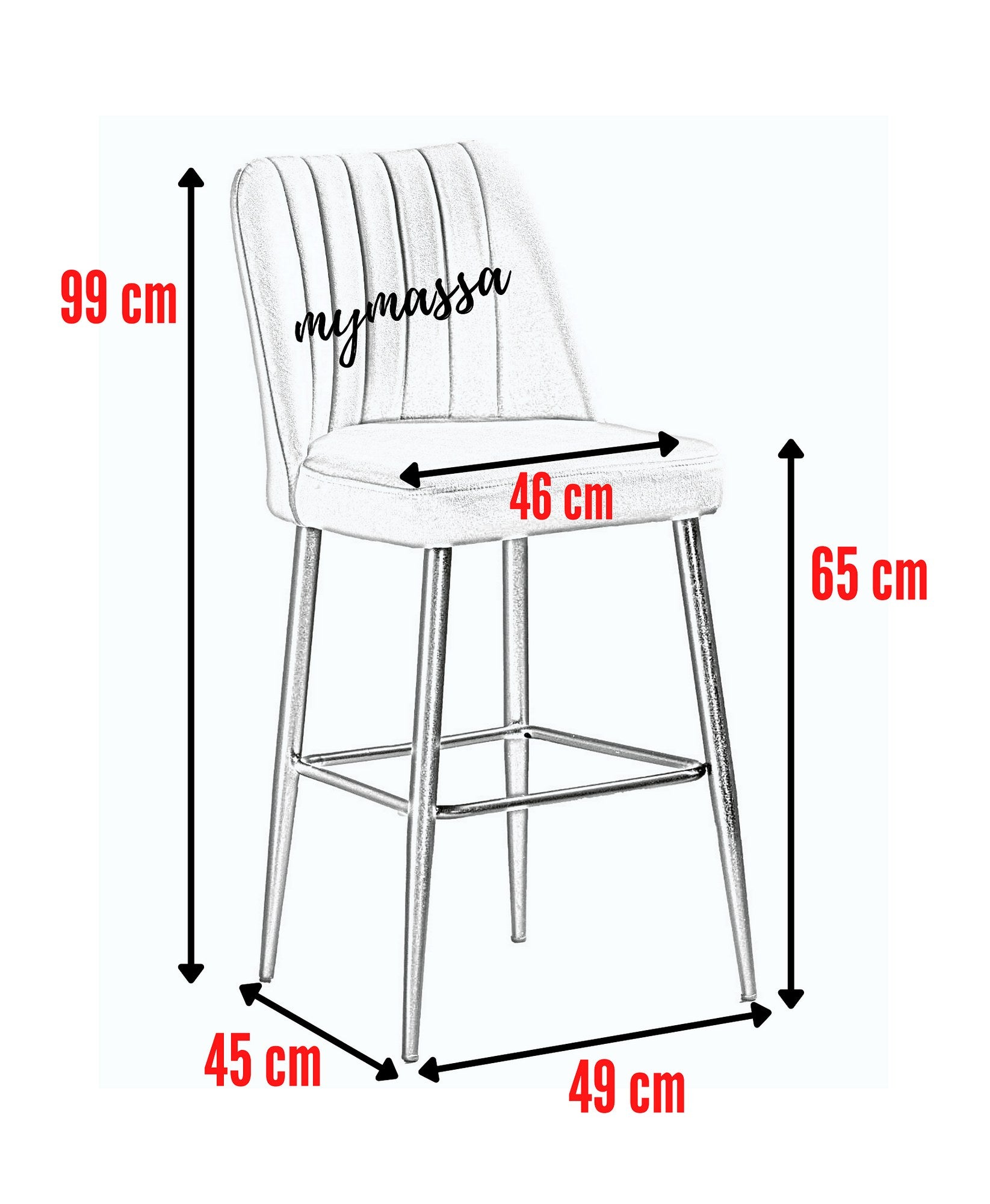 4er-Set Barhocker mit Samtstoff Vento Anthrazit (1)