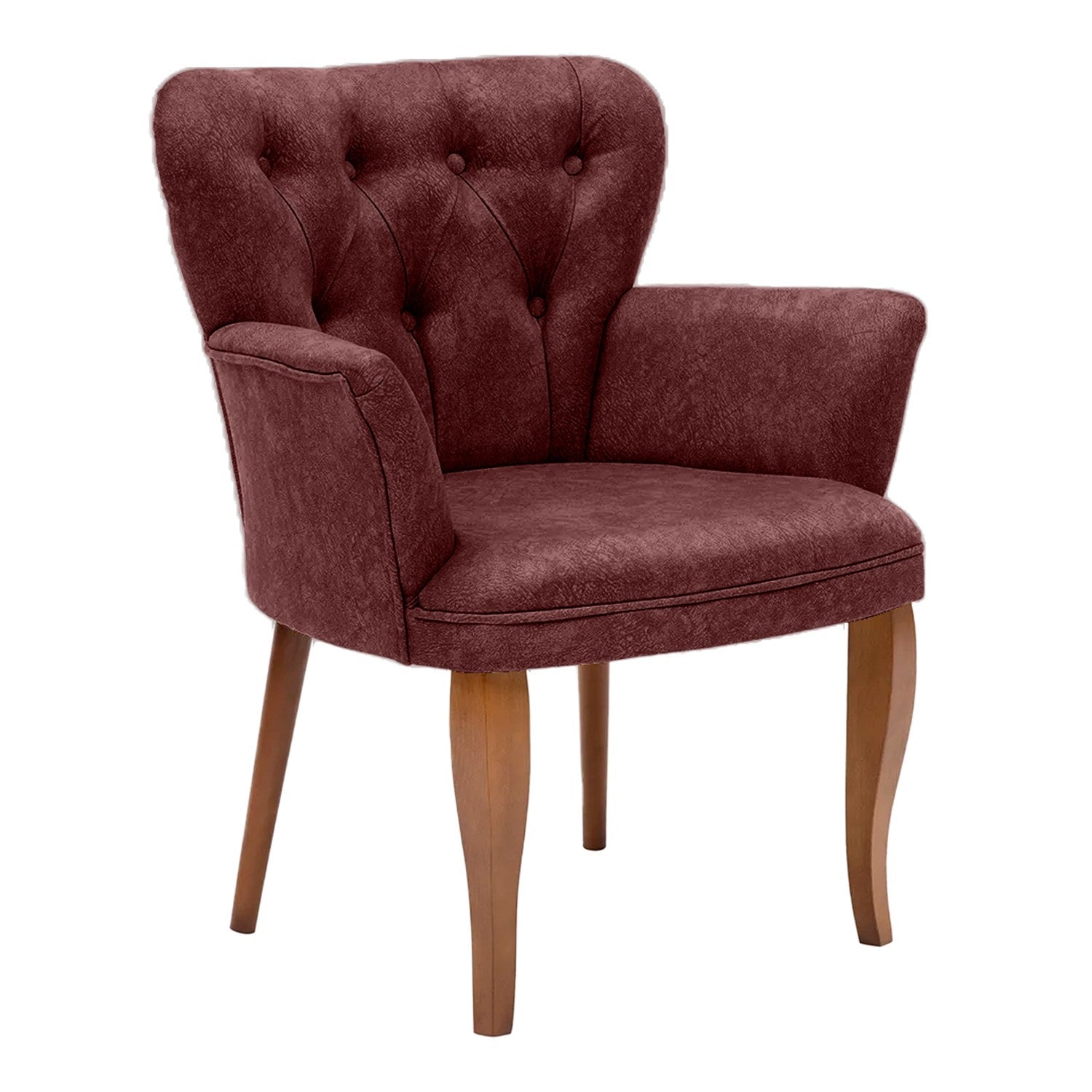 Sessel mit Stoff Paris Wooden Bordeaux