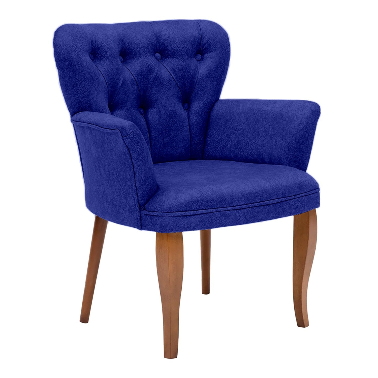 Sessel mit Stoff Paris Wooden Blau