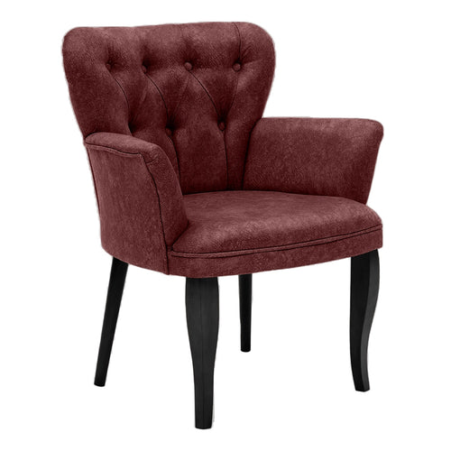 Sessel mit Stoff Paris Wooden Bordeaux