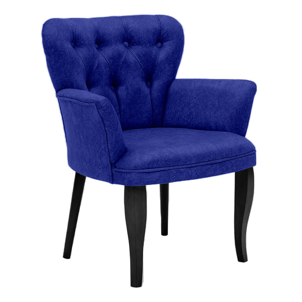 Sessel mit Stoff Paris Wooden Blau