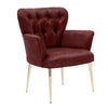 Sessel mit Stoff Paris Metal Bordeaux