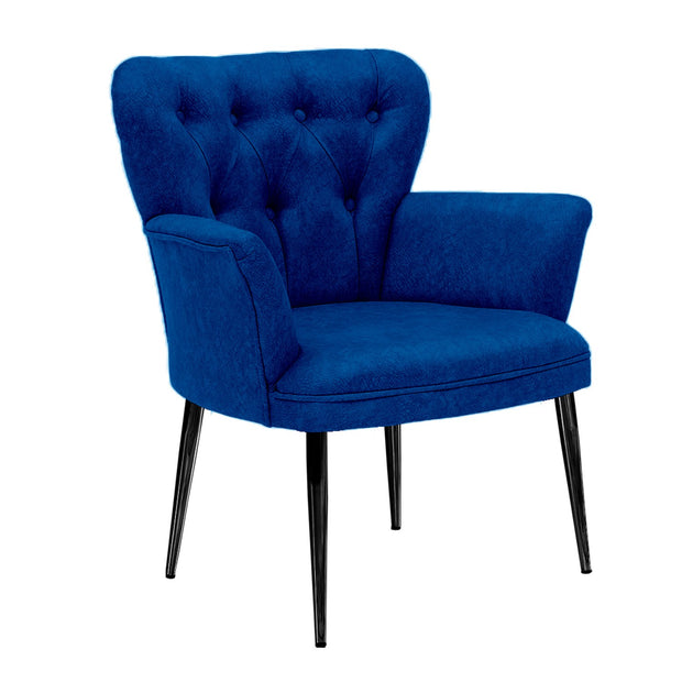 Sessel mit Stoff Paris Blau