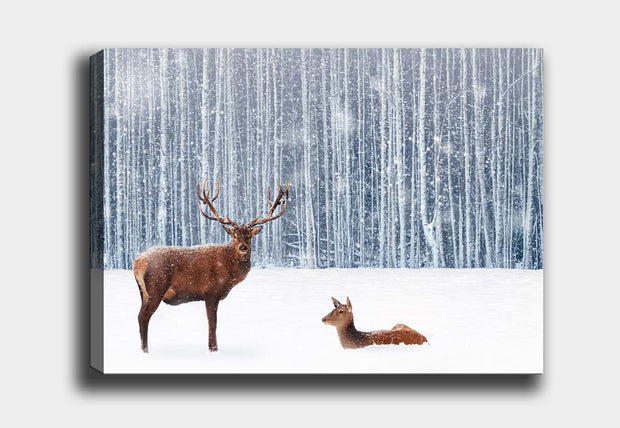 Leinwandbild Winter Deers Mehrfarben, & OYOTR-1201635319 & OYOTR-1201635319 & OYOTR-1201635319