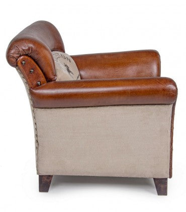 Sessel mit Leder Charleston Braun (11)