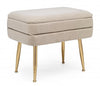 Polsterbank mit Staurum, aus Samtstoff Pavlina Beige (7)