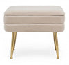 Polsterbank mit Staurum, aus Samtstoff Pavlina Beige (9)