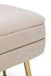 Polsterbank mit Staurum, aus Samtstoff Pavlina Beige (5)