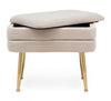 Polsterbank mit Staurum, aus Samtstoff Pavlina Beige (6)