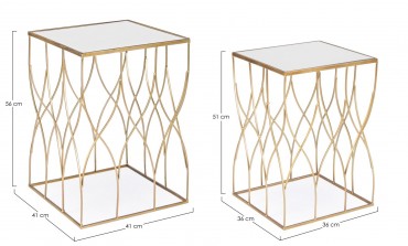 Couchtisch 2er Set Elenor Gold (6)