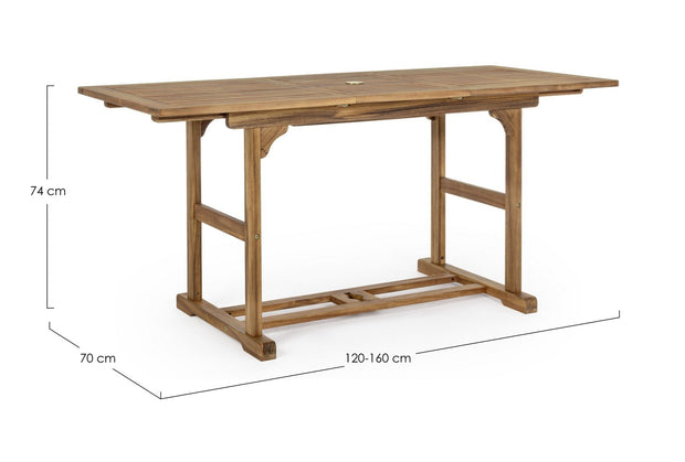 Ausziehbarer Gartentisch Noemi Natürlich (2)