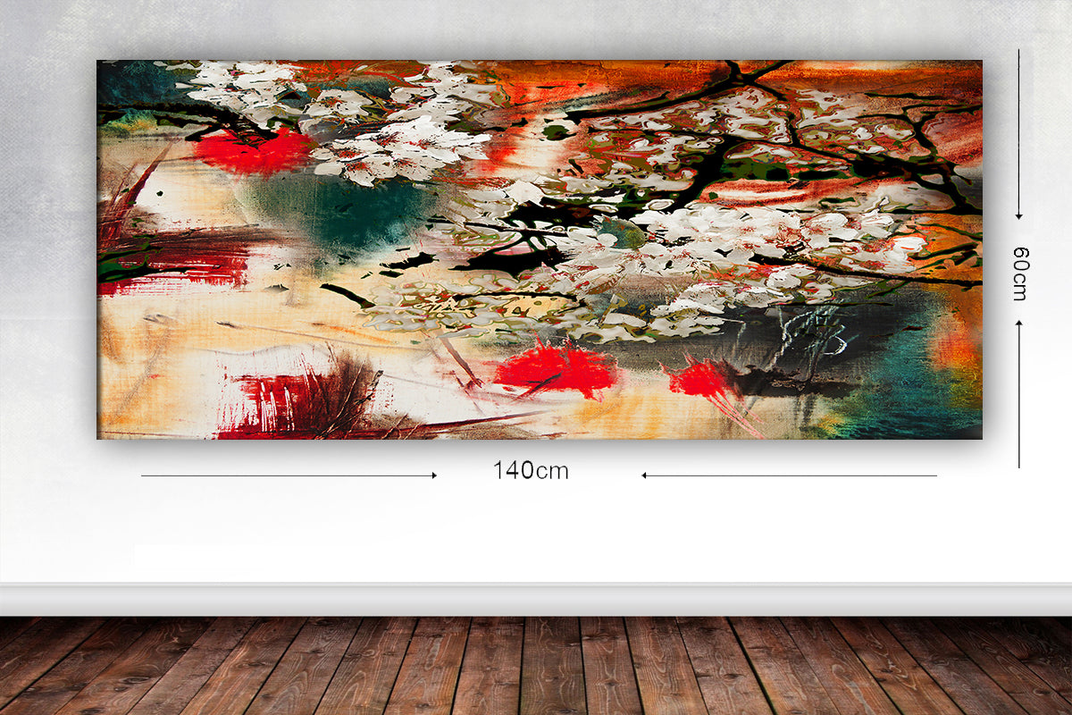 Leinwandbild Flora 15 Mehrfarben, 60 x 140 cm