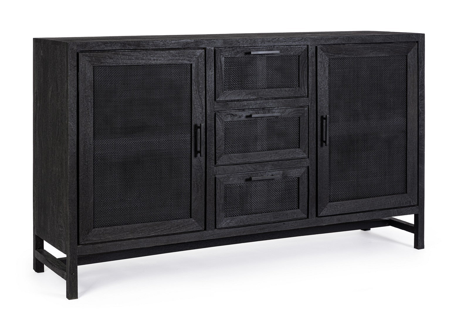 Sideboard mit 3 schubladen und 2 türen Weston Schwarz