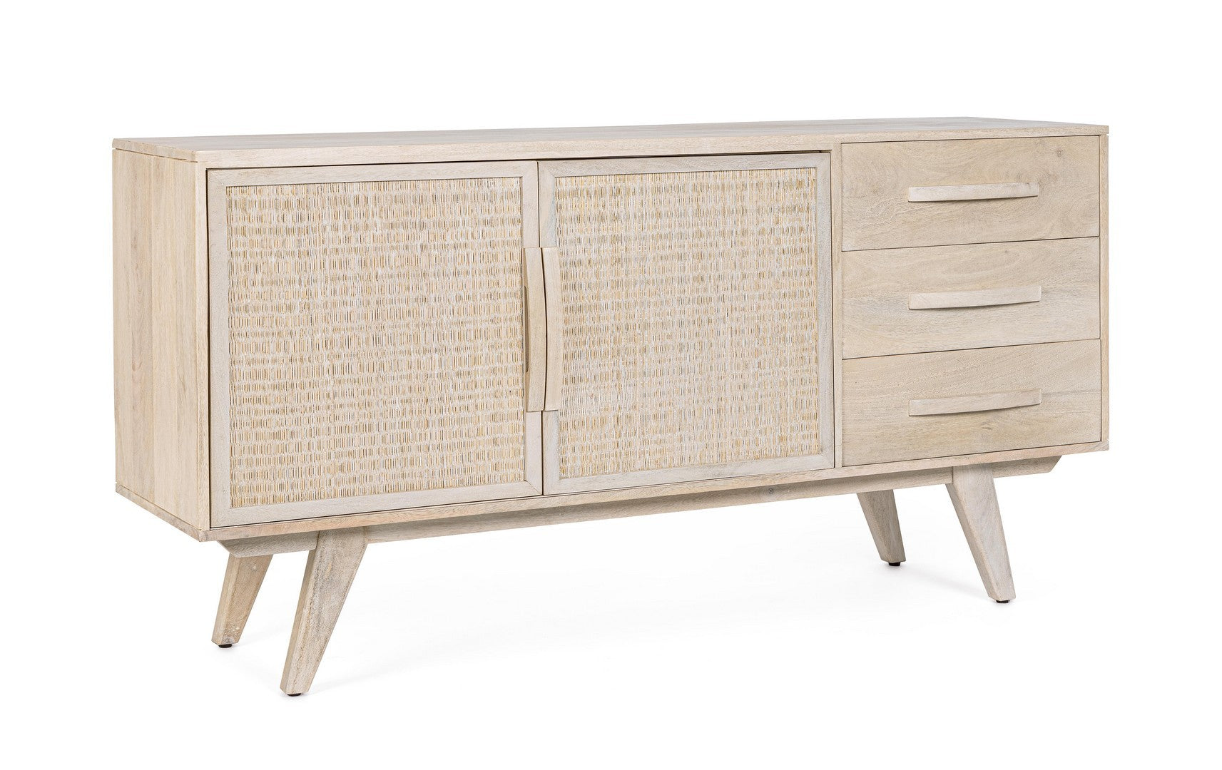 Sideboard mit 3 schubladen und 2 türen Sahana Natürlich