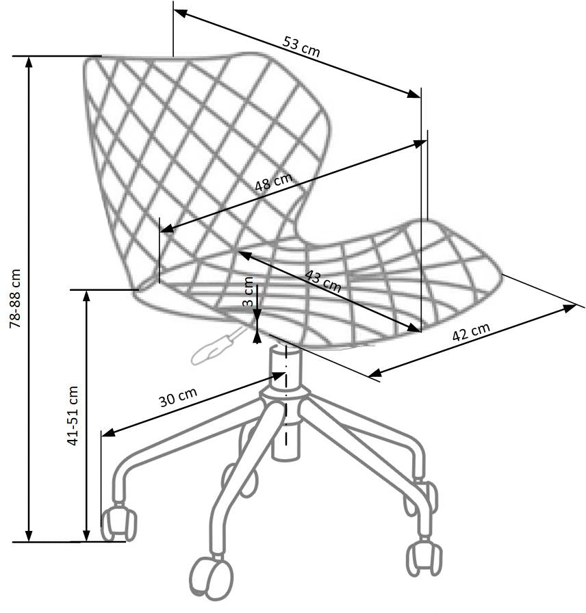 Bürostuhl mit Ökoleder Matrix Rosa (1)