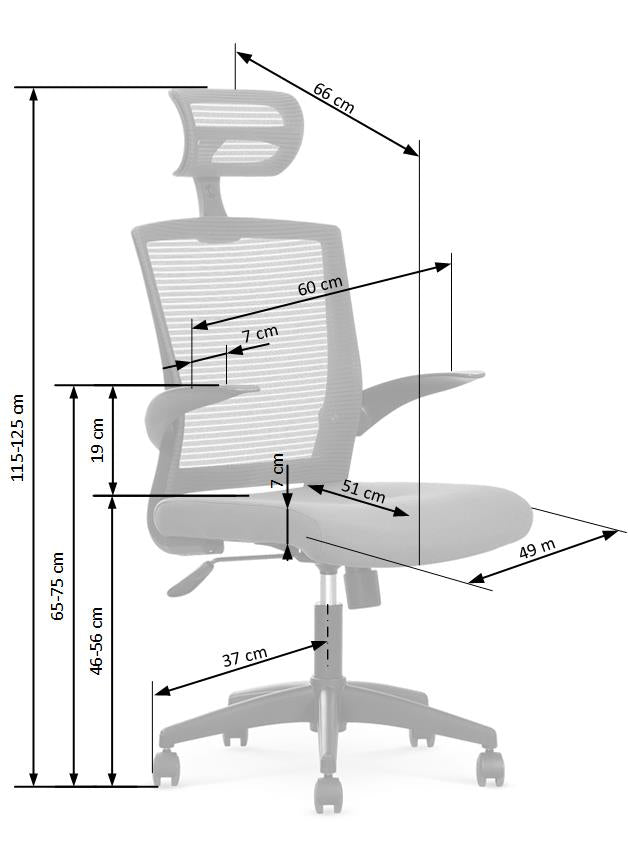 Bürostuhl mit Stoff Valor Schwarz (2)