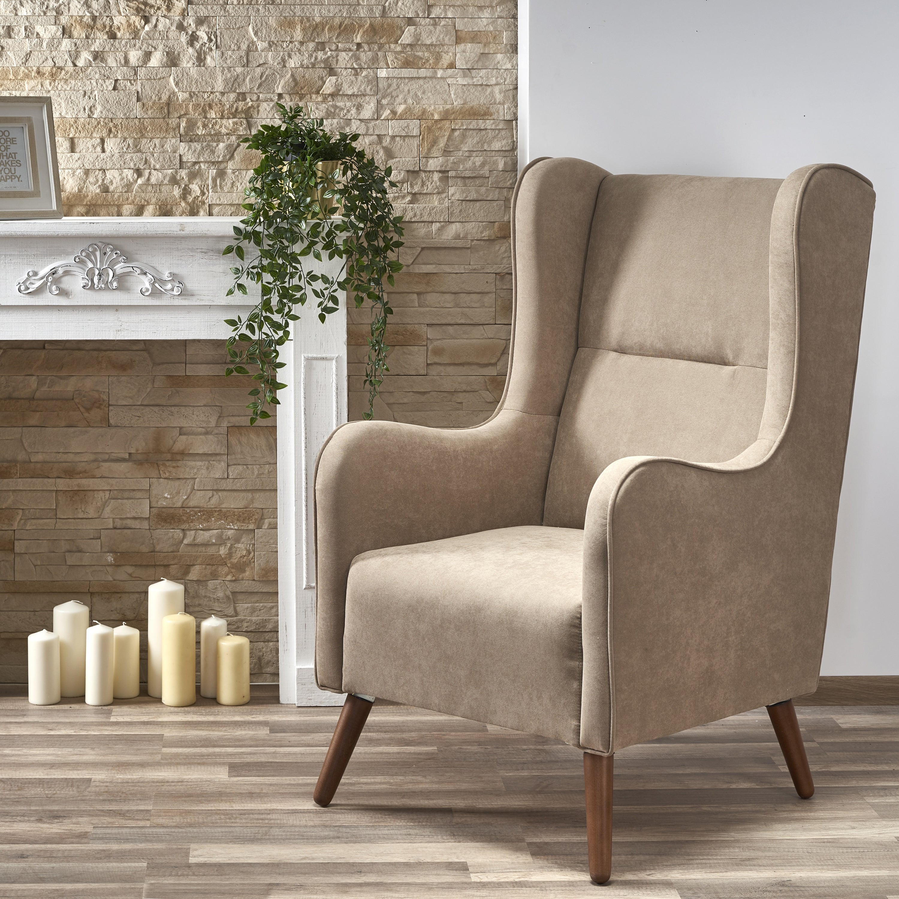 Sessel mit Stoff Chester Beige (1)