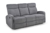 Sofa mit Relaxfunktion 3-Sitzer, mit Stoff Oslo 3S Grau