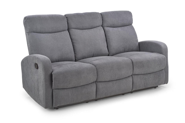 Sofa mit Relaxfunktion 3-Sitzer, mit Stoff Oslo 3S Grau (5)