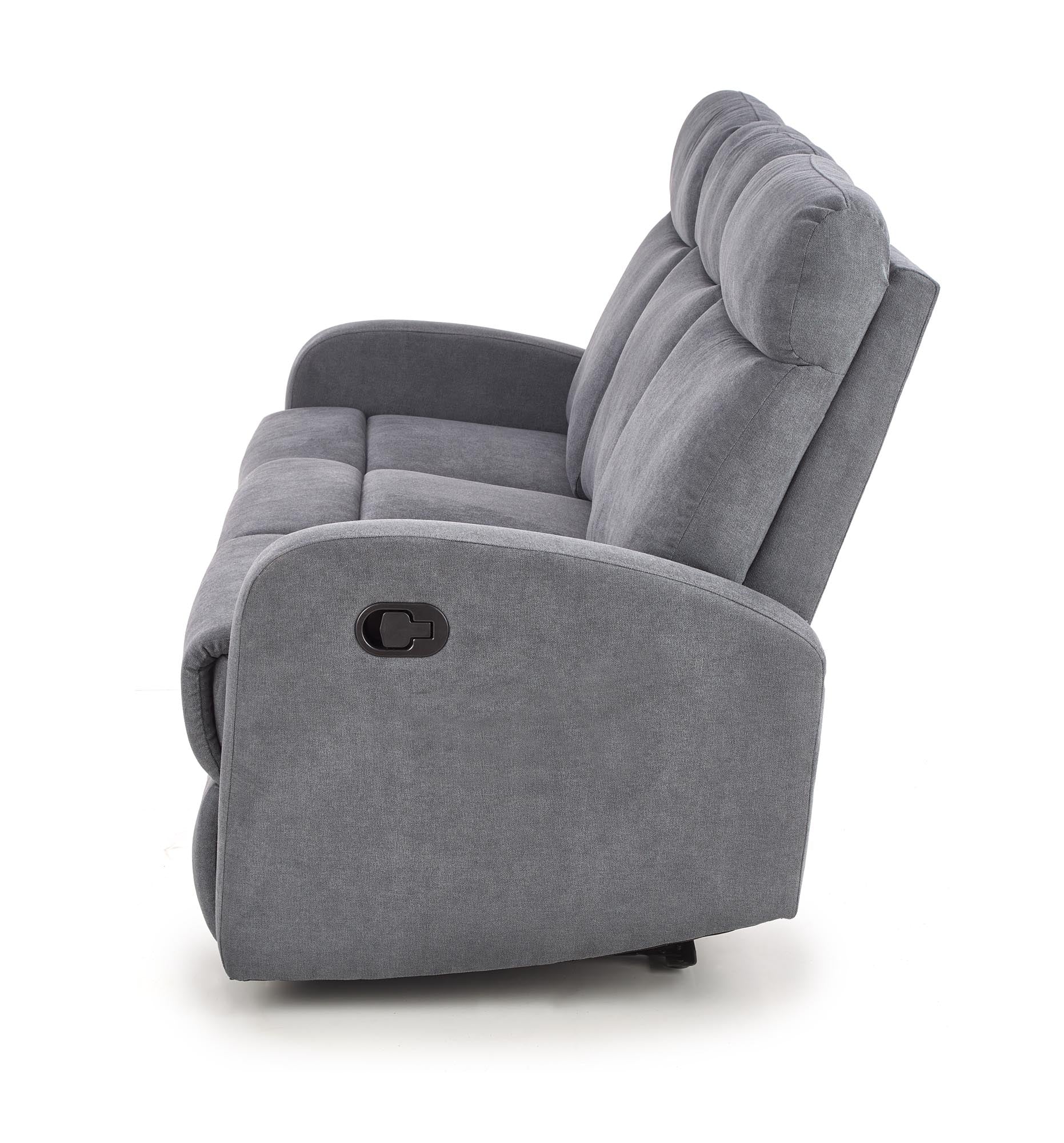 Sofa mit Relaxfunktion 3-Sitzer, mit Stoff Oslo 3S Grau (6)