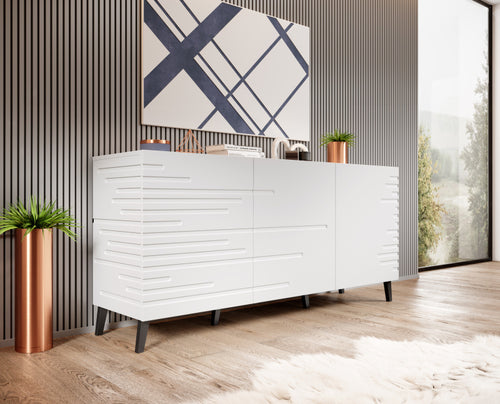 Sideboard mit 3 türen Nova Weiß