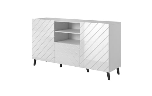 Sideboard mit 1 schublade und 2 türen Abeto Weiß (1)