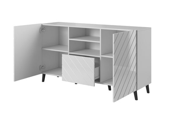 Sideboard mit 1 schublade und 2 türen Abeto Weiß (2)