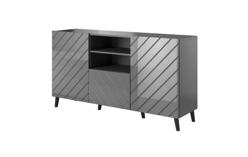 Sideboard mit 1 schublade und 2 türen Abeto Graphit (1)