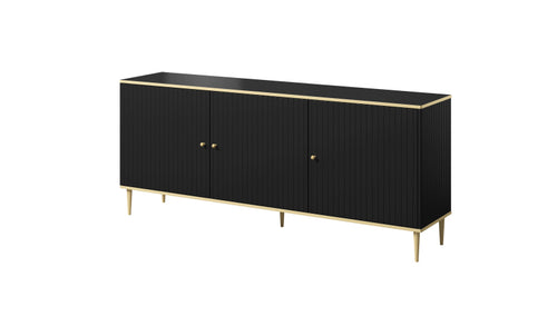 Sideboard mit 3 türen Glamour Schwarz (1)