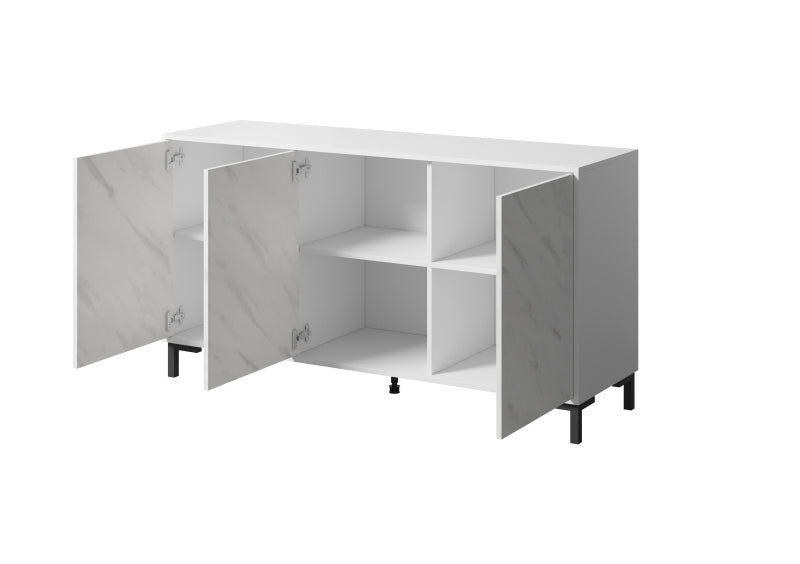 Sideboard mit 3 türen Marmo Weiß (2)