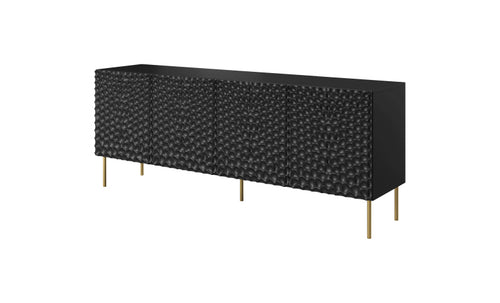 Sideboard mit 4 türen Hole Schwarz (1)