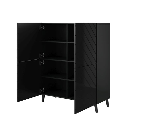 Sideboard mit 4 türen Abeto Schwarz (2)