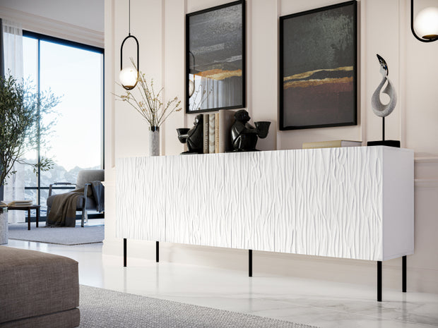 Sideboard mit 4 türen Jungle Weiß