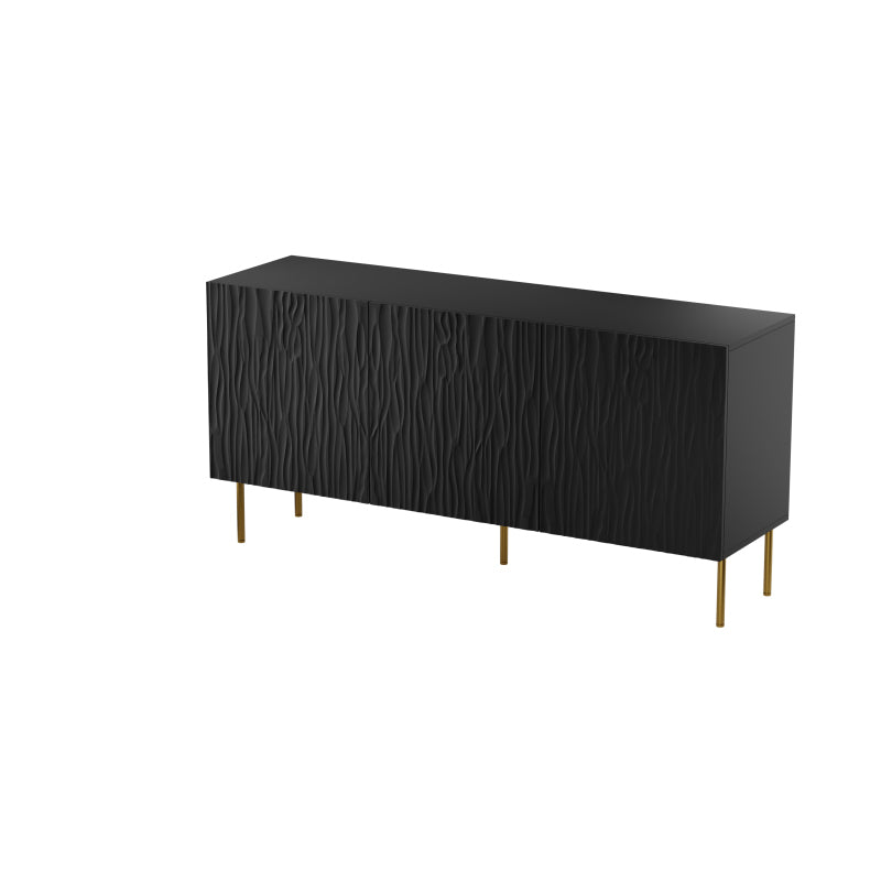 Sideboard mit 3 türen Jungle Schwarz (1)