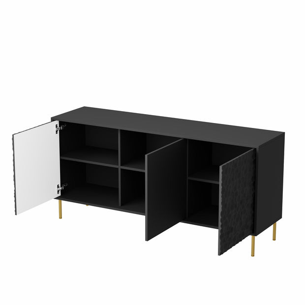 Sideboard mit 3 türen Bullet Schwarz (2)